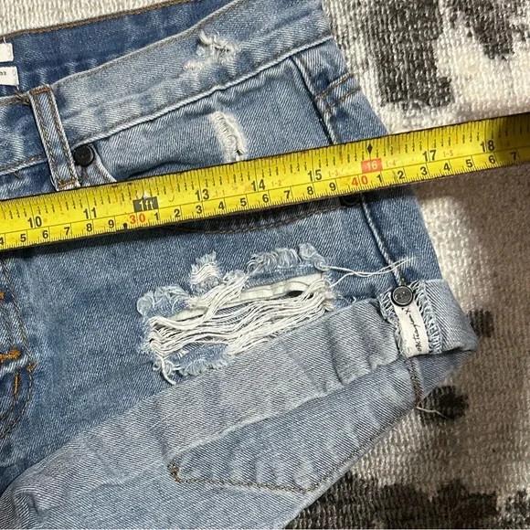 ONE X ONE TEASPOON Bandits Cut Off Distressed Denim Shorts 26 - Picture 5 of 9